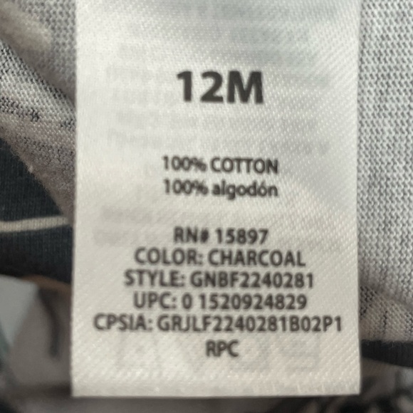 Garanimals Gray and Blue Dinosaur Set 2 pants and 1 shirt Size: 12m - Picture 7 of 7